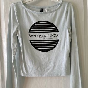 H&M Cropped Long Sleeve Top